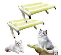Cat Hammock Bed, Sliding Clamping Slot Adjustment, Window Perch Holds up to 50lbs, Easy Installation, Fits Most Windows, Ideal for Cats