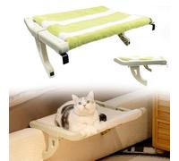 Cat Hammock Bed, Sliding Clamping Slot Adjustment, Window Perch Holds up to 50lbs, Easy Installation, Fits Most Windows, Ideal for Cats
