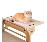 Cat Hammock Bed Sturdy Adjustable Wood Metal Seat Perch Sill | Hammock Design, Wood Robust Metal Frame for Large Cats, Kittens