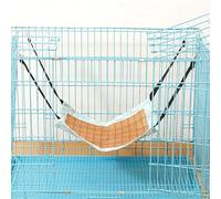 Cat Hammock for Cage - Double-Sided Adjustable Hanging Pet Bed Reversible Soft Hammock with Metal Hooks for Small Cats Ferret Rabbit Chinchilla Small Pets Indoor Crate Travel Use (#3,S)