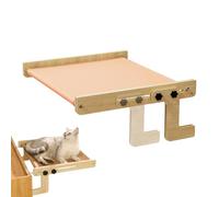 Cat Hammock for Wooden Resting Place No Drilling for Kittens, Indoor Cat Bed for Animal Lovers, Home, Home, Office, Living Room, Bedroom, Study Room, Balcony, Drawers, Cabinets