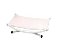 Cat Hammock Hanging Bed, Stable Iron Frame, Breathable Lounger, Suitable for Indoor And Outdoor Use, Resting Place for Cats And Small Dogs, Pink