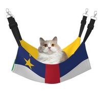 Cat Hammock, Large Central African Flag Print Soft Pet Cage Hanging Reversible Bed, Comfortable Sleeping Mats for Small Animals