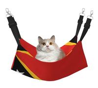 Cat Hammock, Large Democratic Republic of Timor-Leste Print Soft Pet Cage Hanging Reversible Bed, Comfortable Sleeping Mats for Small Animals