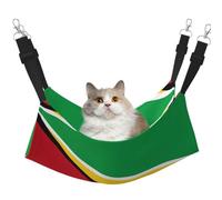 Cat Hammock, Large Flag of Guyana Print Soft Pet Cage Hanging Reversible Bed, Comfortable Sleeping Mats for Small Animals