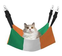 Cat Hammock, Large Irish Flag Print Soft Pet Cage Hanging Reversible Bed, Comfortable Sleeping Mats for Small Animals