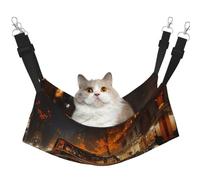 Cat Hammock, Large London Black Cab Print Soft Pet Cage Hanging Reversible Bed, Comfortable Sleeping Mats for Small Animals