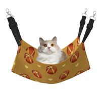 Cat Hammock, Medium Buttered Bread Print Soft Pet Cage Hanging Reversible Bed, Comfortable Sleeping Mats for Small Animals