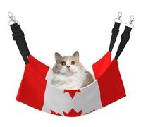 Cat Hammock, Medium Canadian Flag Print Soft Pet Cage Hanging Reversible Bed, Comfortable Sleeping Mats for Small Animals