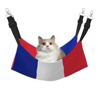 Cat Hammock, Medium French Flag Print Soft Pet Cage Hanging Reversible Bed, Comfortable Sleeping Mats for Small Animals