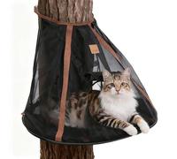 Cat Hammock,Mesh Pet Sleeping Cave | Hangable Hammock with Roll up Door | for Outdoor Garden Backyard Patio Lawn Camping Hiking
