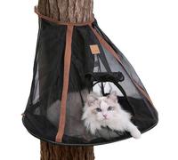 Cat Hammock | Pet Mesh Sleep Cavern | Pet Hammock With Roll Up Door, Outdoor Garden Backyard Patio Lawn Camping Hiking
