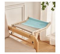Cat Hammock Window Cat Bed Hammock Hanging Pet Cushion Window Balcony Sofa Wooden Washable Removable Pet Mat Accessories For Cats(B-Grayish blue)