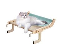 Cat hammock with window - Adjustable cat bed, sturdy perch, easy to assemble design, suction cup attachment | Comfortable cat lounge for windowsill, bedside table, drawer, cupboard Relaxation bin