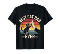 Cat happy for Men Best Cat Dad Ever Funny Dad father's day T-Shirt