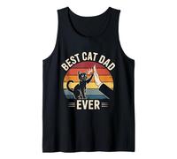 Cat happy for Men Best Cat Dad Ever Funny Dad father's day Tank Top