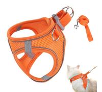 Cat Harness,Adjustable Cat Harness for Walking - Small Medium Large Kitten Vest Collar Pet Supplies for Travel Outdoor Backpack Training