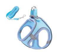 Cat Harness, Adjustable Vest Harness, Secure Puppy Vests Collar Pet Supplies for Training, Travel, Hiking, Backpack, and Outdoor Adventures, Blue, Black, Red, Orange, Pink