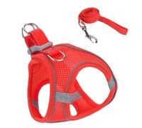 Cat Harness, Adjustable Vest Harness, Secure Puppy Vests Collar Pet Supplies for Training, Travel, Hiking, Backpack, and Outdoor Adventures, Blue, Black, Red, Orange, Pink