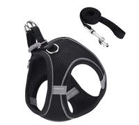 Cat Harness, Adjustable Vest Harness, Secure Puppy Vests Collar Pet Supplies for Training, Travel, Hiking, Backpack, and Outdoor Adventures, Blue, Black, Red, Orange, Pink