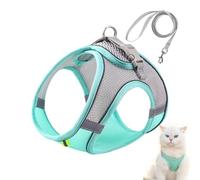 Cat Harness and | Escape Proof Kitten Harness and Set for Walking | Adjustable Cat Vest Ĥarness for Kitten, Breathable Ķ H́arness with Reflective Strips ánd Easy Control