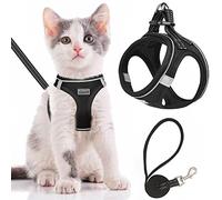 Cat Harness and Lead Escape Proof,Adjustable Soft Mesh Kitten Vest Harness for Walking Reflective Pet Vest for Cat
