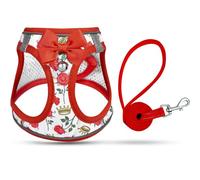 Cat Harness and Lead Escape Proof for Walking, Adjustable Soft Kitten Harness with Reflective Straps Step in Cat Vest for Small Kitten and XS Dogs