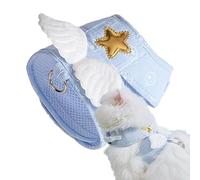 Cat Harness and Lead Kitten Harness, Cute Angel Wing and Collar Set for Pets Cat Harness Dog Chest Strap Pull Belt for Cats, Rabbits and Small Animals