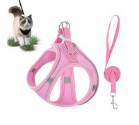 Cat Harness and Lead Set, Cat Explorer Harness, Reflective Adjustable Soft Cats Leads for Large and Medium Kittens. Less Boredom, More Discovery(E,XS)