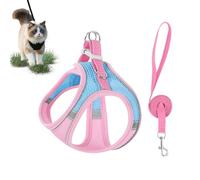 Cat Harness and Lead Set, Cat Explorer Harness, Reflective Adjustable Soft Cats Leads for Large and Medium Kittens. Less Boredom, More Discovery(H,M)