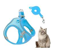 Cat Harness and Lead Set - Reflective Choke Free Safety Harness, Adjustable Vest for Driving, Night Walks, Hikes, Training