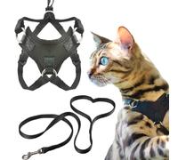 Cat Harness and Leash - Escape Proof, Choke Free, Lightweight OutdoorBengal - Vest + Lead for Walking Cats (M)