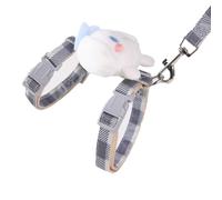 Cat Harness and Leash Escape Proof for Dog & Cat Outdoors Walking Travel - Kitten Harness S Black Grid