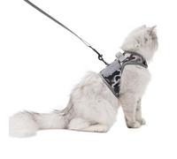 Cat Harness and Leash for Walking Escape Proof Breathable Mesh City Camouflage Small Adjustable Padded Stylish Cat Vest