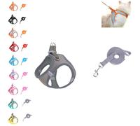 Cat Harness and Leash Set - Adjustable Soft Mesh Vest for Outdoor Cats, Escape Proof No Choke Design with Reflective Safety Strips, Breathable & Easy to Wear (K)