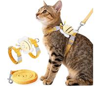 Cat Harness and Leash Set - Anti-Escape Adjustable Cat Vest, Soft Breathable Kitten Harness for Outdoor Walking and Training