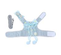 Cat Harness and Leash Set, Breathable Mesh Vest with Fairy Bowknot, Adjustable Hook and Loop Design, D - Ring Leash for Outdoor Walking Small to Medium Cats (M)