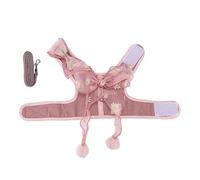 Cat Harness and Leash Set, Breathable Mesh Vest with Fairy Bowknot, Adjustable Hook and Loop Design, D - Ring Leash for Outdoor Walking Small to Medium Cats (S)