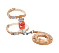 Cat Harness and Leash Set Escape Proof for Walking,Adjustable Cute Harness Leash for Small Medium Large Cats, Green Size S ByT173 (A, A)