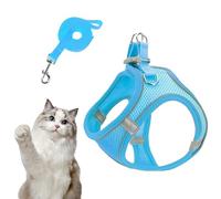 Cat Harness and Leashes Set,Reflective No-Choke Pet Vest Harness | Escape-Proof Puppies Kitten Cat Vest with Reflective Straps for Hiking Camping Trips Veterinary Visits Outdoor