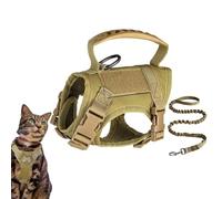 Cat Harness, Breathable Mesh Quick Release Buckle, Adjustable Cat Halter Dog Chain, for Park Lawn Play Training Travel Walking Camping Picnic Small Medium Large Breed