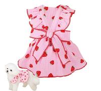Cat Harness Dress Breathable Bow Tie Adjustable Drawstring Buckle Closure | Cute Floral Female Dog Dresses Adjustable Breathable Drawstring Buckle Bow Tie Puppy Floral Princess for Small Dog Cat G
