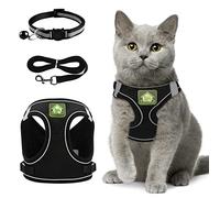 Cat Harness & Lead Set - Escape-Proof Adjustable Vest for Kitten, Ferret, Puppy, Rabbit with Reflective Strips and Breathable Soft Mesh Jacket (XS)