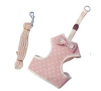 Cat Harness,Pet Escape Proof Walking Vest Strap,Adjustable Breathable Cat Vest Harness Jacket,Cat Clothes (Pink, M)