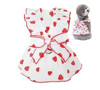 Cat Harness, Small Dog Harness - Floral Puppy Princess Skirt | Breathable Bow Tie Dress with Drawstring Buckle for Puppy Dogs and Cats by p