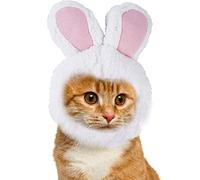 Cat Hat - Pet Costume | Adjustable Cute Soft Bunny Hat For Small Cats Or Dogs Pomeranian Chihuahua - Easter Pet Accessory Halloween Costume