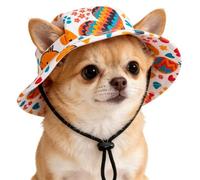 Cat Hat Sun Protection Breathable, Kitten Fisherman Hat for Small Cats Dogs with Ear Holes, Lightweight Adjustable Pet Headwear for Outdoor Walking Beach Travel, Cute Costume for Pet Lovers Photograph