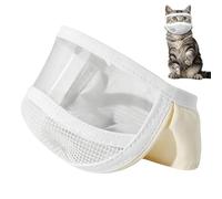 Cat Head Cover - Adjustable Mesh Head Cover for Cats - Transparent Breathable Cat Fixation for Grooming, for Bite Inhibition When Cutting Claws, Bathing, Trimming and Playing Outdoors