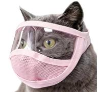 Cat Head Cover for Grooming Adjustable Mesh Headgear