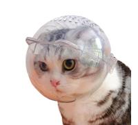 Cat Head Cover - Transparent Breathable Cat Astronaut Muzzle - Lightweight Pet Accessories, Multipurpose Kitten Hood for Prevent Biting, Chewing, Licking